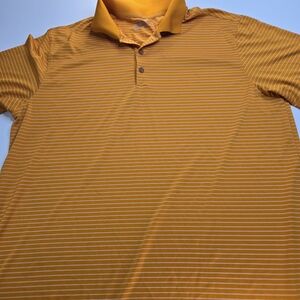 Nikegolf Men's Orange Striped‎ Polo Shirt